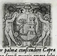 Picture 44 of 54 from Musarum plausus Perusii in augusto D. Petri Monast.o Congregationis Casinensis ad anni MDCXLIII generalia patrum comitia excitatus (1643), leaf 105