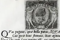 An illustration from Musarum plausus Perusii in augusto D. Petri Monast.o Congregationis Casinensis ad anni MDCXLIII generalia patrum comitia excitatus (1643)