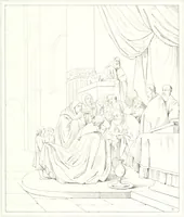 Picture 15 of 117 from Musée de peinture et de sculpture; ou, Recueil des principaux tableaux, statues et bas-reliefs des collections publiques et particulières de l'Europe. Dessiné et gravé à l'eau-forte par Réveil, avec des notices descriptives, critiques et historiques par Louis et Réné Ménard (1872), leaf 128