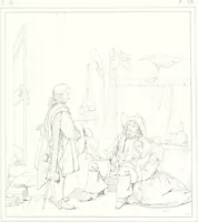 Picture 22 of 117 from Musée de peinture et de sculpture; ou, Recueil des principaux tableaux, statues et bas-reliefs des collections publiques et particulières de l'Europe. Dessiné et gravé à l'eau-forte par Réveil, avec des notices descriptives, critiques et historiques par Louis et Réné Ménard (1872), leaf 142