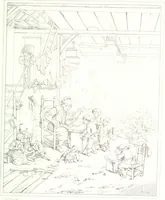 Picture 30 of 117 from Musée de peinture et de sculpture; ou, Recueil des principaux tableaux, statues et bas-reliefs des collections publiques et particulières de l'Europe. Dessiné et gravé à l'eau-forte par Réveil, avec des notices descriptives, critiques et historiques par Louis et Réné Ménard (1872), leaf 156