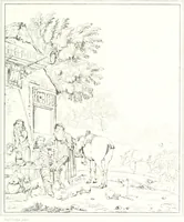 An illustration from Musée de peinture et de sculpture; ou, Recueil des principaux tableaux, statues et bas-reliefs des collections publiques et particulières de l'Europe. Dessiné et gravé à l'eau-forte par Réveil, avec des notices descriptives, critiques et historiques par Louis et Réné Ménard (1872)