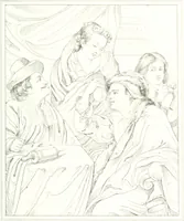 An illustration from Musée de peinture et de sculpture; ou, Recueil des principaux tableaux, statues et bas-reliefs des collections publiques et particulières de l'Europe. Dessiné et gravé à l'eau-forte par Réveil, avec des notices descriptives, critiques et historiques par Louis et Réné Ménard (1872)