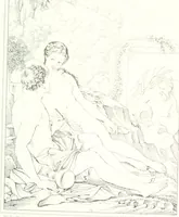 An illustration from Musée de peinture et de sculpture; ou, Recueil des principaux tableaux, statues et bas-reliefs des collections publiques et particulières de l'Europe. Dessiné et gravé à l'eau-forte par Réveil, avec des notices descriptives, critiques et historiques par Louis et Réné Ménard (1872)