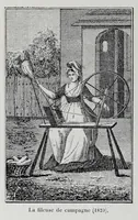 An illustration from Musée rétrospectif des classes 76 & 77 : matériel et procédés de la filature, de la corderie et de la fabrication des tissus, à l'Exposition internationale de 1900, à Paris (1900)