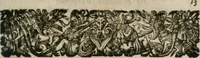 An illustration from Musei, siue Bibliothecae tam priuatae quàm publicae extructio, instructio, cura, vsus libri IV : accessit accurata descriptio Regiae bibliothecae S. Laurentii Escurialis : insuper Paraenesis allegorica ad amorem literarum : opus multiplici eruditione sacra simul et humana refertum, praeceptis moralibus et literariis, architecturae et picturae subiectionibus, inscriptionibus et emblematis, antiquitatis philologicae monumentis, atque oratoriis schematis utiliter et amoene tessellatum (1635)