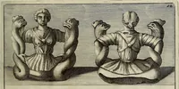 An illustration from Museum Cortonense : in quo vetera monumenta complectuntur anaglypha, thoreumata, gemmae inscalptae insculptaeque quae in Academia etrusca ceterisque nobilium virorum domibus adservantur, in plurimus tabulis aereis distributum (1750)