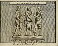 Picture 70 of 136 from Museum Cortonense : in quo vetera monumenta complectuntur anaglypha, thoreumata, gemmae inscalptae insculptaeque quae in Academia etrusca ceterisque nobilium virorum domibus adservantur, in plurimus tabulis aereis distributum (1750), leaf 182