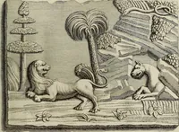 An illustration from Museum Cortonense : in quo vetera monumenta complectuntur anaglypha, thoreumata, gemmae inscalptae insculptaeque quae in Academia etrusca ceterisque nobilium virorum domibus adservantur, in plurimus tabulis aereis distributum (1750)