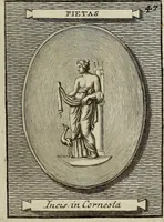 Picture 99 of 136 from Museum Cortonense : in quo vetera monumenta complectuntur anaglypha, thoreumata, gemmae inscalptae insculptaeque quae in Academia etrusca ceterisque nobilium virorum domibus adservantur, in plurimus tabulis aereis distributum (1750), leaf 240