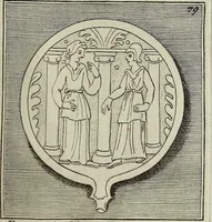 Picture 130 of 136 from Museum Cortonense : in quo vetera monumenta complectuntur anaglypha, thoreumata, gemmae inscalptae insculptaeque quae in Academia etrusca ceterisque nobilium virorum domibus adservantur, in plurimus tabulis aereis distributum (1750), leaf 304