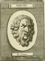 An illustration from Museum Odescalchum, sive, Thesaurus antiquarum gemmarum : cum imaginibus in iisdem insculptis, et iisdem exsculptis, quæ a serenissima Christina svecorum regina collectæ in Museo Odescalcho adservantur, et a Petro Sancte Bartolo quondam incisæ, nunc primum in lucem proferuntur .. (1751)