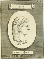 An illustration from Museum Odescalchum, sive, Thesaurus antiquarum gemmarum : cum imaginibus in iisdem insculptis, et iisdem exsculptis, quæ a serenissima Christina svecorum regina collectæ in Museo Odescalcho adservantur, et a Petro Sancte Bartolo quondam incisæ, nunc primum in lucem proferuntur .. (1751)