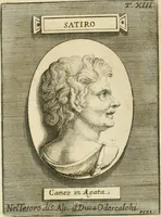 An illustration from Museum Odescalchum, sive, Thesaurus antiquarum gemmarum : cum imaginibus in iisdem insculptis, et iisdem exsculptis, quæ a serenissima Christina svecorum regina collectæ in Museo Odescalcho adservantur, et a Petro Sancte Bartolo quondam incisæ, nunc primum in lucem proferuntur .. (1751)