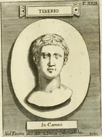 An illustration from Museum Odescalchum, sive, Thesaurus antiquarum gemmarum : cum imaginibus in iisdem insculptis, et iisdem exsculptis, quæ a serenissima Christina svecorum regina collectæ in Museo Odescalcho adservantur, et a Petro Sancte Bartolo quondam incisæ, nunc primum in lucem proferuntur .. (1751)
