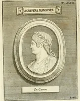 An illustration from Museum Odescalchum, sive, Thesaurus antiquarum gemmarum : cum imaginibus in iisdem insculptis, et iisdem exsculptis, quæ a serenissima Christina svecorum regina collectæ in Museo Odescalcho adservantur, et a Petro Sancte Bartolo quondam incisæ, nunc primum in lucem proferuntur .. (1751)