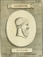 An illustration from Museum Odescalchum, sive, Thesaurus antiquarum gemmarum : cum imaginibus in iisdem insculptis, et iisdem exsculptis, quæ a serenissima Christina svecorum regina collectæ in Museo Odescalcho adservantur, et a Petro Sancte Bartolo quondam incisæ, nunc primum in lucem proferuntur .. (1751)
