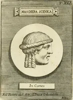 An illustration from Museum Odescalchum, sive, Thesaurus antiquarum gemmarum : cum imaginibus in iisdem insculptis, et iisdem exsculptis, quæ a serenissima Christina svecorum regina collectæ in Museo Odescalcho adservantur, et a Petro Sancte Bartolo quondam incisæ, nunc primum in lucem proferuntur .. (1751)