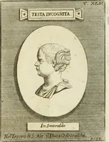 An illustration from Museum Odescalchum, sive, Thesaurus antiquarum gemmarum : cum imaginibus in iisdem insculptis, et iisdem exsculptis, quæ a serenissima Christina svecorum regina collectæ in Museo Odescalcho adservantur, et a Petro Sancte Bartolo quondam incisæ, nunc primum in lucem proferuntur .. (1751)
