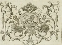 An illustration from Museum Odescalchum, sive, Thesaurus antiquarum gemmarum : cum imaginibus in iisdem insculptis, et iisdem exsculptis, quæ a serenissima Christina svecorum regina collectæ in Museo Odescalcho adservantur, et a Petro Sancte Bartolo quondam incisæ, nunc primum in lucem proferuntur .. (1751)
