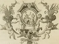 An illustration from Museum Odescalchum, sive, Thesaurus antiquarum gemmarum : cum imaginibus in iisdem insculptis, et iisdem exsculptis, quæ a serenissima Christina svecorum regina collectæ in Museo Odescalcho adservantur, et a Petro Sancte Bartolo quondam incisæ, nunc primum in lucem proferuntur .. (1751)