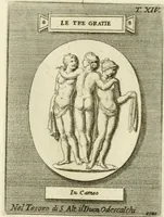 An illustration from Museum Odescalchum, sive, Thesaurus antiquarum gemmarum : cum imaginibus in iisdem insculptis, et iisdem exsculptis, quæ a serenissima Christina svecorum regina collectæ in Museo Odescalcho adservantur, et a Petro Sancte Bartolo quondam incisæ, nunc primum in lucem proferuntur .. (1751)