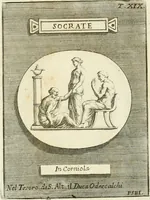 An illustration from Museum Odescalchum, sive, Thesaurus antiquarum gemmarum : cum imaginibus in iisdem insculptis, et iisdem exsculptis, quæ a serenissima Christina svecorum regina collectæ in Museo Odescalcho adservantur, et a Petro Sancte Bartolo quondam incisæ, nunc primum in lucem proferuntur .. (1751)