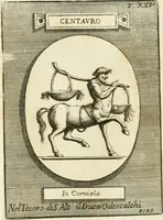 An illustration from Museum Odescalchum, sive, Thesaurus antiquarum gemmarum : cum imaginibus in iisdem insculptis, et iisdem exsculptis, quæ a serenissima Christina svecorum regina collectæ in Museo Odescalcho adservantur, et a Petro Sancte Bartolo quondam incisæ, nunc primum in lucem proferuntur .. (1751)