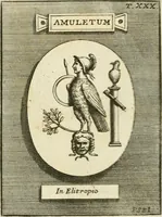 An illustration from Museum Odescalchum, sive, Thesaurus antiquarum gemmarum : cum imaginibus in iisdem insculptis, et iisdem exsculptis, quæ a serenissima Christina svecorum regina collectæ in Museo Odescalcho adservantur, et a Petro Sancte Bartolo quondam incisæ, nunc primum in lucem proferuntur .. (1751)