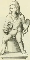 An illustration from Museum Odescalchum, sive, Thesaurus antiquarum gemmarum : cum imaginibus in iisdem insculptis, et iisdem exsculptis, quæ a serenissima Christina svecorum regina collectæ in Museo Odescalcho adservantur, et a Petro Sancte Bartolo quondam incisæ, nunc primum in lucem proferuntur .. (1751)