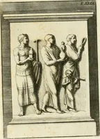 An illustration from Museum Odescalchum, sive, Thesaurus antiquarum gemmarum : cum imaginibus in iisdem insculptis, et iisdem exsculptis, quæ a serenissima Christina svecorum regina collectæ in Museo Odescalcho adservantur, et a Petro Sancte Bartolo quondam incisæ, nunc primum in lucem proferuntur .. (1751)