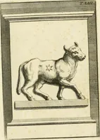 An illustration from Museum Odescalchum, sive, Thesaurus antiquarum gemmarum : cum imaginibus in iisdem insculptis, et iisdem exsculptis, quæ a serenissima Christina svecorum regina collectæ in Museo Odescalcho adservantur, et a Petro Sancte Bartolo quondam incisæ, nunc primum in lucem proferuntur .. (1751)