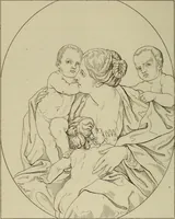 An illustration from Museum of painting and sculpture, or, Collection of the principal pictures, statues and bas-reliefs in the public and private galleries of Europe (1828)