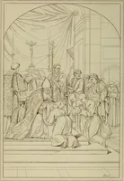 An illustration from Museum of painting and sculpture, or, Collection of the principal pictures, statues and bas-reliefs in the public and private galleries of Europe (1828)