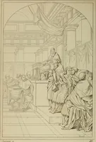 An illustration from Museum of painting and sculpture, or, Collection of the principal pictures, statues and bas-reliefs in the public and private galleries of Europe (1828)