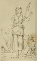 An illustration from Museum of painting and sculpture, or, Collection of the principal pictures, statues and bas-reliefs in the public and private galleries of Europe (1828)