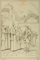 An illustration from Museum of painting and sculpture, or, Collection of the principal pictures, statues and bas-reliefs in the public and private galleries of Europe (1828)