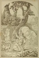 An illustration from Museum of painting and sculpture, or, Collection of the principal pictures, statues and bas-reliefs in the public and private galleries of Europe (1828)