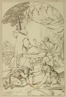 An illustration from Museum of painting and sculpture, or, Collection of the principal pictures, statues and bas-reliefs in the public and private galleries of Europe (1828)