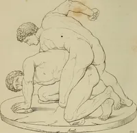 An illustration from Museum of painting and sculpture, or, Collection of the principal pictures, statues and bas-reliefs in the public and private galleries of Europe (1828)