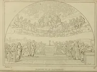 An illustration from Museum of painting and sculpture, or, Collection of the principal pictures, statues and bas-reliefs in the public and private galleries of Europe (1828)