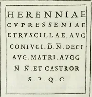 Picture 53 of 134 from Museum veronense, hoc est, Antiquarum inscriptionum atque anaglyphorum collectio : cui Taurinensis adiungitur et Vindobonensis : accedunt monumenta id genus plurima nondum vulgata, et ubicumque collecta (1749), leaf 137