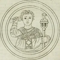 An illustration from Museum veronense, hoc est, Antiquarum inscriptionum atque anaglyphorum collectio : cui Taurinensis adiungitur et Vindobonensis : accedunt monumenta id genus plurima nondum vulgata, et ubicumque collecta (1749)