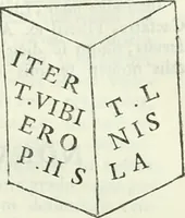 An illustration from Museum veronense, hoc est, Antiquarum inscriptionum atque anaglyphorum collectio : cui Taurinensis adiungitur et Vindobonensis : accedunt monumenta id genus plurima nondum vulgata, et ubicumque collecta (1749)