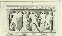 An illustration from Museum veronense, hoc est, Antiquarum inscriptionum atque anaglyphorum collectio : cui Taurinensis adiungitur et Vindobonensis : accedunt monumenta id genus plurima nondum vulgata, et ubicumque collecta (1749)