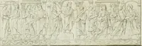 An illustration from Museum veronense, hoc est, Antiquarum inscriptionum atque anaglyphorum collectio : cui Taurinensis adiungitur et Vindobonensis : accedunt monumenta id genus plurima nondum vulgata, et ubicumque collecta (1749)