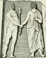 An illustration from Museum veronense, hoc est, Antiquarum inscriptionum atque anaglyphorum collectio : cui Taurinensis adiungitur et Vindobonensis : accedunt monumenta id genus plurima nondum vulgata, et ubicumque collecta (1749)