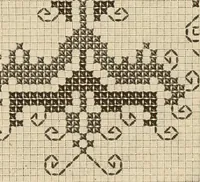 An illustration from Muster altdeutscher Leinenstickerei : II (1882)