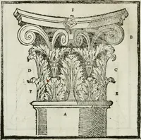 An illustration from M. Vitruuio Pollion De architectura : diuidido en diez libros, traduzidos de Latin en Castellano por Miguel de Vrrea architecto, y facado en su perfectio por Iuan Gracian impressor vezino de Alcala (1582)