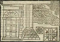 An illustration from M. Vitruuio Pollion De architectura : diuidido en diez libros, traduzidos de Latin en Castellano por Miguel de Vrrea architecto, y facado en su perfectio por Iuan Gracian impressor vezino de Alcala (1582)